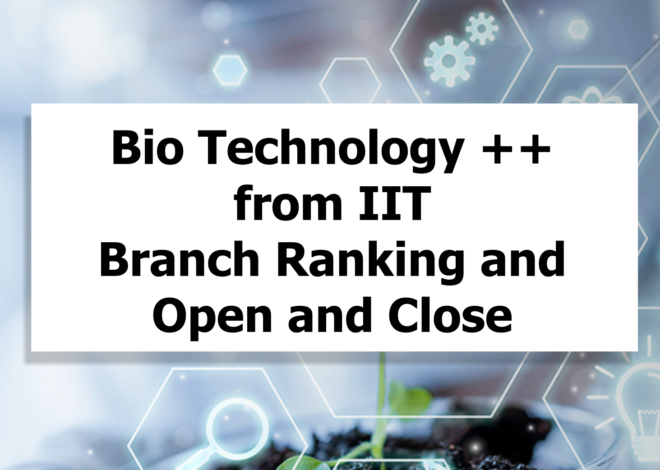 Bio Technologies from IITs